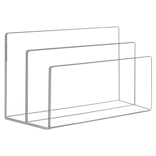 JINGLING Tisch-Prospekthalter, Aus Hochwertigem Acryl/Prospektständer/Flyerhalter, Tisch-Prospektständer, Briefhalter Aus Klarem Acryl,3 Fächer Ordnungssystem, Prospektständer,Schreibtisch Organizer von JINGLING