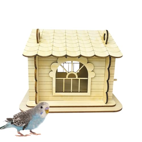 JINGLING Vogelhäuser Für Draußen | Vogelhaus Aus Holz - Gartendekoration Für Balkon Terrasse Hof Garten von JINGLING