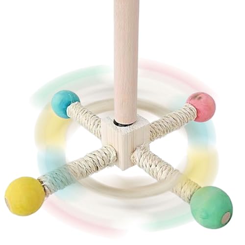 JINGLING Vogelkäfig-Spielzeug – Drehbare Sitzstange aus Holz für Käfig – interaktiver rotierender Kauständer für Kanarienvögel, Sittiche, Nymphensittiche JINGLING Vogelkäfig-Spielzeug – Drehbare Sitzstange aus Holz für Käfig – interaktiver rotierender Kauständer für Kanarienvögel, Sittiche, Nymphensittiche von JINGLING