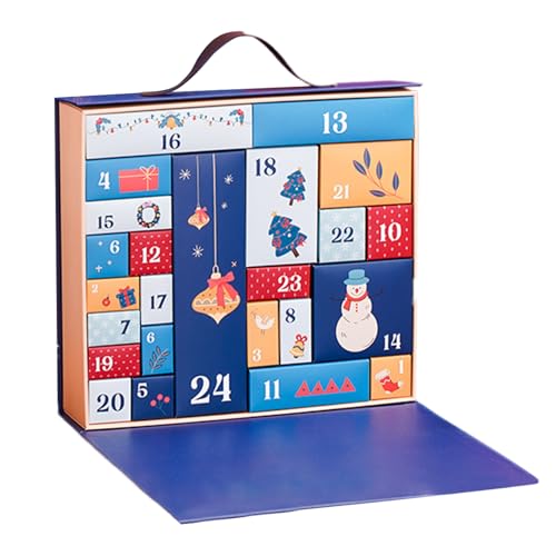 JINGLING Weihnachts-Countdown-Box | Adventskalender 24 Tage zum Personalisieren – saisonaler dekorativer Behälter für kleine Spielzeug, Schmuck, Süßigkeiten und Schokolade JINGLING Weihnachts-Countdown-Box | Adventskalender 24 Tage zum Personalisieren – saisonaler dekorativer Behälter für kleine Spielzeug, Schmuck, Süßigkeiten und Schokolade von JINGLING