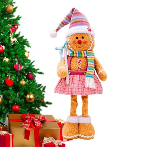JINGLING Weihnachtsdekoration | Weihnachtsdekoration aus – Beinfigur einziehbar, waschbar, für Regale, Garten, Büro, Tisch, Klassenzimmer, Fenster von JINGLING