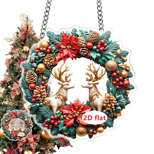 JINGLING Weihnachtsornament, festliche Ornamente zum Aufhängen, 2D-Acryl, bruchsicher, Weihnachtsmann-Dekoration, für Innen- und Außenbereich, Eingang, Badezimmer, Wohnzimmer, Esszimmer, Küche JINGLING Weihnachtsornament, festliche Ornamente zum Aufhängen, 2D-Acryl, bruchsicher, Weihnachtsmann-Dekoration, für Innen- und Außenbereich, Eingang, Badezimmer, Wohnzimmer, Esszimmer, Küche von JINGLING