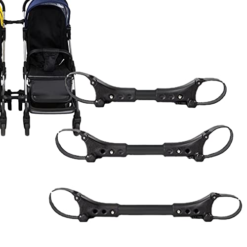 JINGLING Zwillingskinderwagen-Anschluss | Abnehmbarer Doppelwagen-Anschluss Leichter Doppel-Kinderwagen-Adapter - Längenverstellbarer Zwillingskinderwagen Connect Adapter für Kleinkinder im Freien von JINGLING