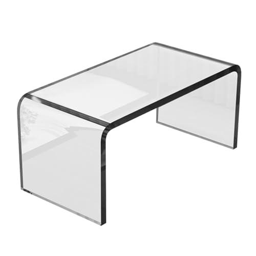 Acryl-Beistelltisch, Transparenter Tatami-Couchtisch mit Abgerundeten Ecken für Wohnzimmer, Schlafzimmer, Erkerfenster, Nachttisch, Horizontal und Vertikal Einsetzbar(Clear,40x30x30cm/16x12x12in) von JINGSHIQIAOPL