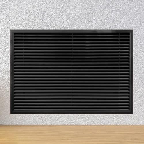 JINGSHIQIAOPL Aluminium-Lüftungsgitter, Heizungsverkleidung, Heizkörperabdeckung Oben für Seitenwand Oder Decke, Heizungsabdeckung Verschiedene Größen von 15 cm bis 60 cm(Black,60x60x2.5cm/24x24x1in) von JINGSHIQIAOPL