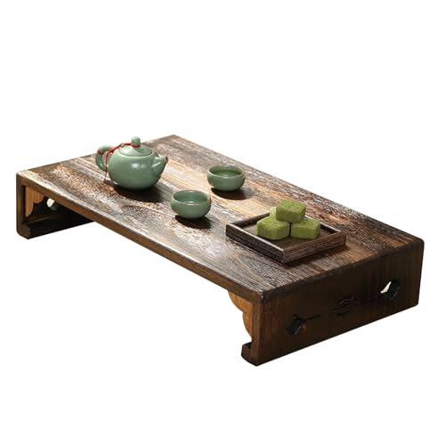 JINGSHIQIAOPL Japanischer Niedriger Tisch für Tatami, Tatami-Couchtisch Aus Massivholz Zum Sitzen Auf Dem Boden, Vielseitiger Fußhocker für Kleine Wohnungen, Ohne Montage(100x30x11cm/39x12x4.5in) von JINGSHIQIAOPL