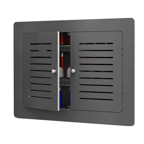 JINGSHIQIAOPL Moderne Heizkörperabdeckung mit Zugangsklappe, Heizkörperverkleidung für Alte Heizkörper, Heizkörperverkleidung für Wohnzimmer, Schlafzimmer, Dunkelgrau(70x80cm/28x32in) von JINGSHIQIAOPL