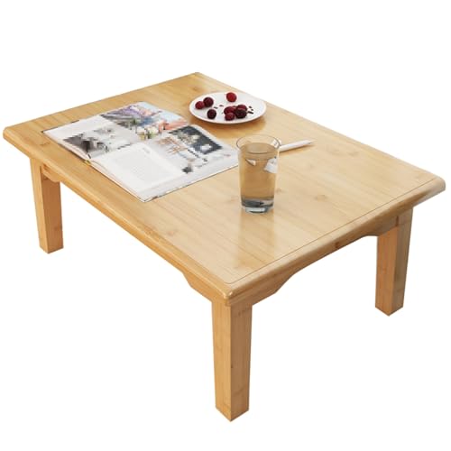 JINGSHIQIAOPL Tatami-Couchtisch aus Bambus, Niedriger Tisch, Bodentisch Einzigartige Möbel für Wohnzimmer, Meditation, Laptop-Schreibtisch, Esstisch(80x50x20cm/32x20x8in) von JINGSHIQIAOPL