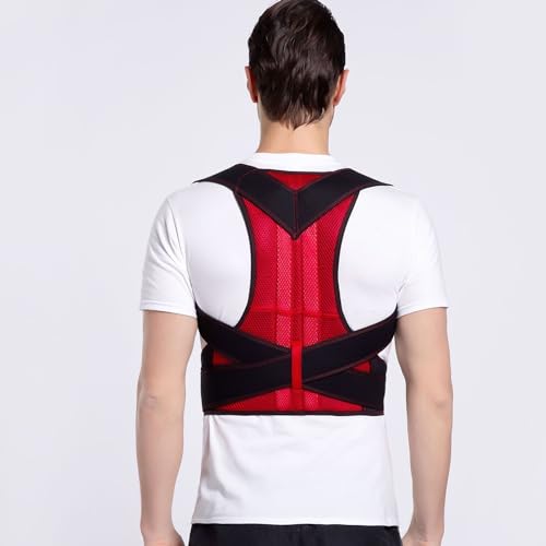 JINGSHUBO Rücken Geradehalter Haltungskorrektur Rücken Damen und Herren Back Posture Corrector Lendenwirbelstütze Verstellbarer Rückenposenkorrektor (XL) von JINGSHUBO