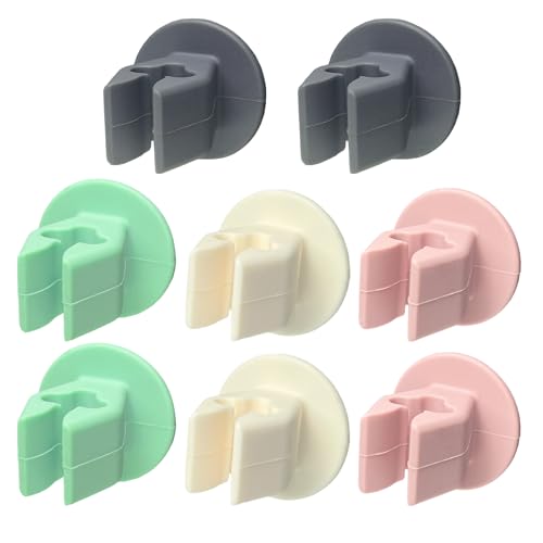 8 Stück Wandhaken Selbstklebende Haken Zahnbürstenhalter Silikon Rasier Halter Toothbrush Holder Wandhalterung Rasierer Mehrzweckhaken Wasserdicht Selbstklebend für Badezimmer Küche Wohnzimmer(Mixed) von JINGTOPS