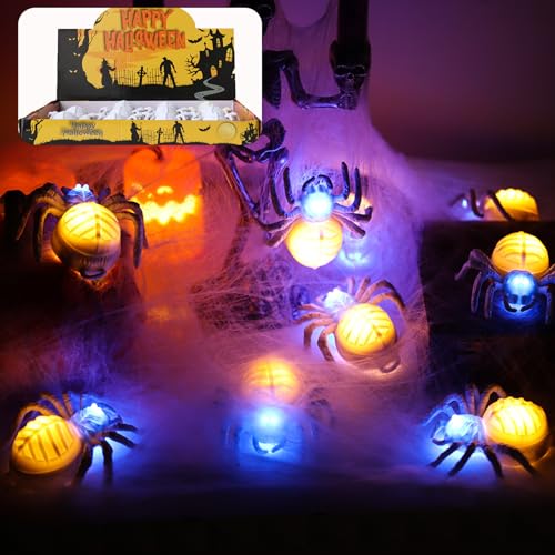 Halloween Deko Draußen Indoor Laternen Kinder,12 Stück Halloween Spinne Teelichter Led Grusel Deko,Helloween Deko Aussen Kinderlaterne Kürbislaterne Laternenlicht Für Tisch Gartendeko Led Kerze Halloween Deko Draußen Indoor Laternen Kinder,12 Stück Halloween Spinne Teelichter Led Grusel Deko,Helloween Deko Aussen Kinderlaterne Kürbislaterne Laternenlicht Für Tisch Gartendeko Led Kerze von JINGTOPS