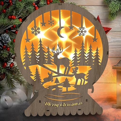 Led Weihnachtsdeko Leuchtende Deko,Weihnachtsbe Leuchtung Innen Holz Deko,Laterne Weihnachten Weihnachtsdeko Figuren,Weihnachtsstern Beleuchtet Lichterbogen Weihnachtsbaum Lichter (Weihnachten) von JINGTOPS