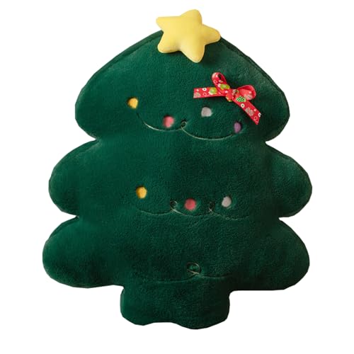 Plüsch Weihnachts kissen Spielzeug Lebkuchen Plüschmann Kissen Weihnachts Plüschtier 45 cm 3D Weihnachtsbaum Lendenkissen Weihnachtsmann Kissen Plüschpuppe Sofa Wurfkissen Kissen (Weihnachtsbaum) von JINGTOPS