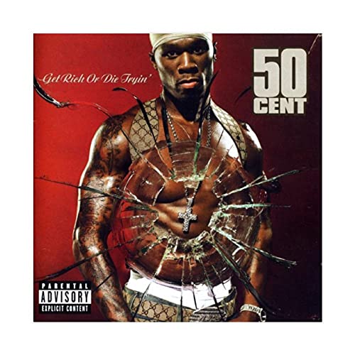 JINGXIU Rapper 50 Cent Album Get Rich Or Die Tryin Leinwand Poster Schlafzimmer Dekor Sport Landschaft Büro Zimmer Dekor Geschenk 50 × 50 cm Rahmen:1 von JINGXIU