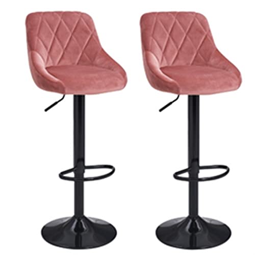 JINGYAN Barhocker Cushion Bar Stool Swivel Height Adjustable Chair Leather with Footrest Armrest Home Office Kitchen(04) von JINGYAN