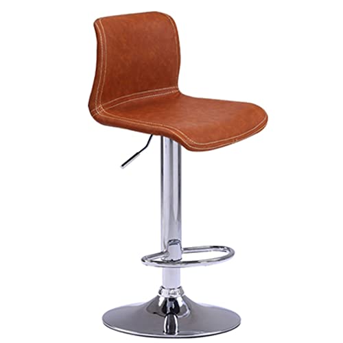 JINGYAN Barhocker Leisure bar Chair high Stool Household Cashier Milk Tea Shop Adjustable and Low Back Lift(Bruin) von JINGYAN