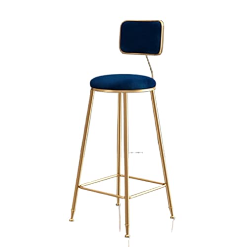 JINGYAN Barhocker Metal Casting High Stool Bar Chair Home Cafe Hotel(Blue) von JINGYAN
