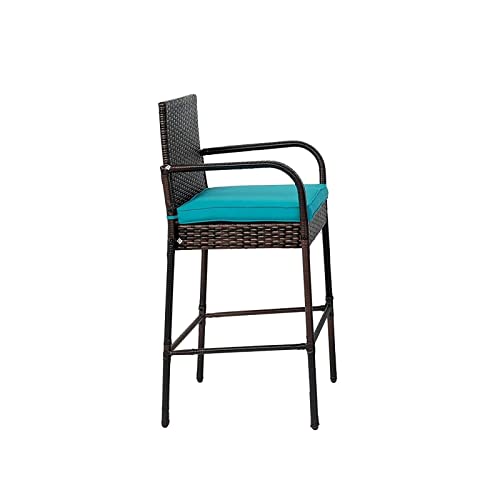 JINGYAN Barhocker Outdoor Patio Stool Bar Chair, Wicker, with Cushion JINGYAN Barhocker Outdoor Patio Stool Bar Chair, Wicker, with Cushion von JINGYAN
