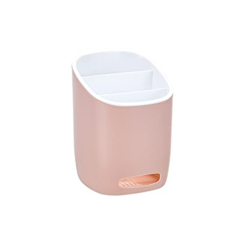 JINGYAN Besteckhalter Besteck Trockner Löffel Gabel Essstäbchen Aufbewahrungshalter Box Geschirr Regal Three Layer Drainer Rack Küchenständer(Pink) von JINGYAN