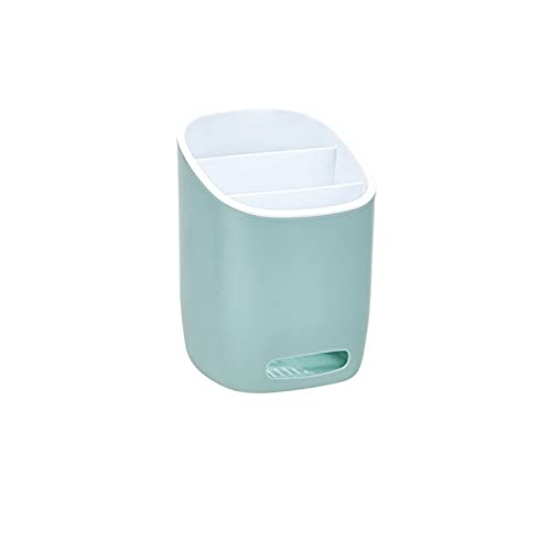 JINGYAN Besteckhalter Essstäbchen Rack Drain Multifunktionsgeschirrkorb Aufbewahrungsbox Käfig Haushaltsrohr Küche Barrel Löffel(Green) von JINGYAN