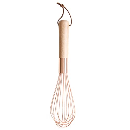 JINGYAN Eisportionierer Kitchen Manual Egg Beater Stainless Steel Wood Balloon Whisk Cream Mixer Stirring Mixing Whisking Coil Style Tools von JINGYAN