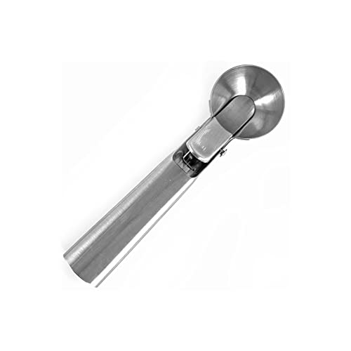 JINGYAN Eisportionierer Stainless Steel Ice Cream Scoop with Trigger, Anti-Freeze Handle, Icecream Spoon Perfect for Gelatos, Frozen Yogurt, Sundaes(Grijs) von JINGYAN