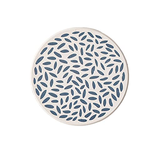 JINGYAN-Getränke-Untersetzer Diatom Schlammuntersetzer rutschfest Runde Tischset Wasser absorbiert Besteck Isolierung Anti-Branding-Untersetzer-Marmor-Tischdekor(Type b) von JINGYAN