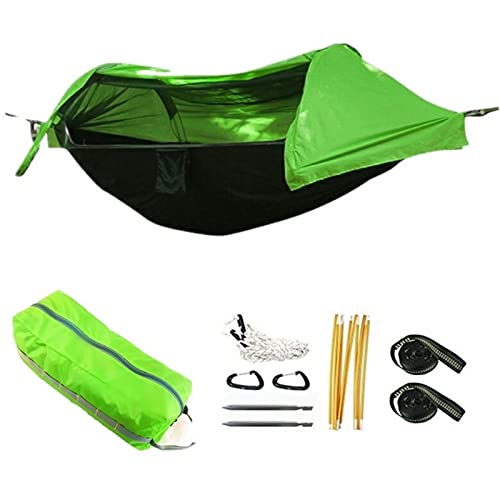 JINGYAN Hängematten Multifunktions-Insektennetz Wasserdicht Winddicht Ultraleicht-Fallschirm-Hängematten-Luftzelt Tragbare Outdoor Camping 270x140cm(Green) von JINGYAN