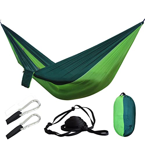 JINGYAN Hängematten Outdoors Portable Camping Parachute Sleeping Double Hammock Garden Swing Hanging Chair(Green) von JINGYAN