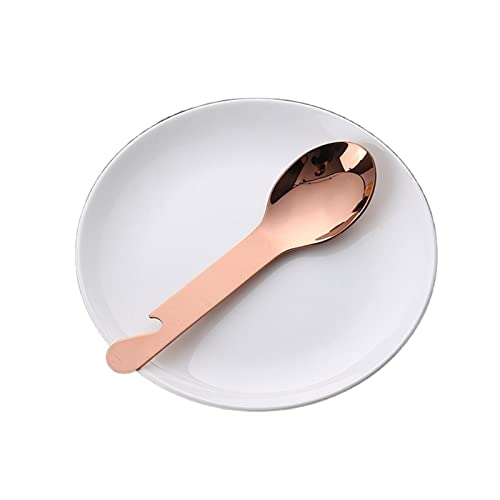 JINGYAN Kaffeelöffel Stainless Steel Coffee Spoon with Bottle Opener Lightweight Outdoor Dinner for Travel Camping Backpacking Cookware(Pink) von JINGYAN