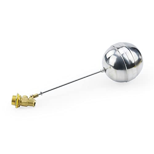 JINGYAN-Kugelventile Brass Float Valve Cold And Hot Water Tank Floating Ball Stem Flow Control Cistern/Expansion Tanks(1",2Pcs) von JINGYAN