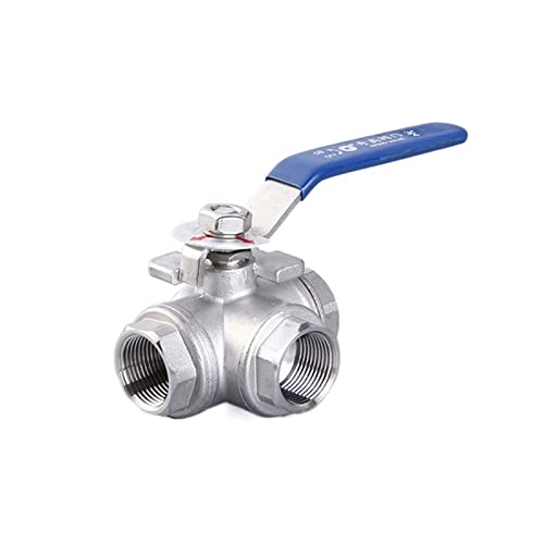 JINGYAN-Kugelventile Sainless Steel Three Way Ball Valve L Type T Internal Threaded Manual(3/4",L Type) von JINGYAN