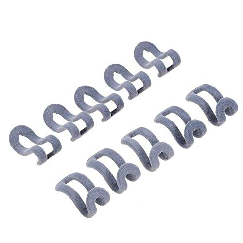 JINGYAN Mehrzweckhaken 10PCS / Lot-Tuch-Aufhänger-Haken Mini Beflockung Kleiderbügel Einfach Haken Wandschrank-Organisator-Halter spart Raum nicht Beleg Hanger(1) von JINGYAN