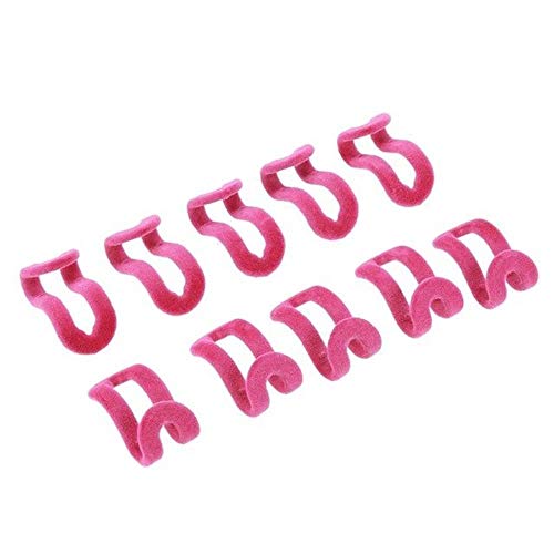 JINGYAN Mehrzweckhaken 10PCS / Lot-Tuch-Aufhänger-Haken Mini Beflockung Kleiderbügel Einfach Haken Wandschrank-Organisator-Halter spart Raum nicht Beleg Hanger(3) von JINGYAN