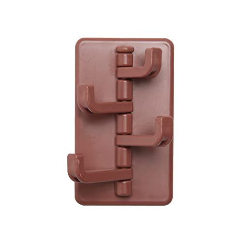 JINGYAN Mehrzweckhaken Rotary klebrig haken kreative klebrige bad küche wand ohne loch aufhänger key mantel hoken haushalt aufbewahrungsbeutel(Brick red) von JINGYAN