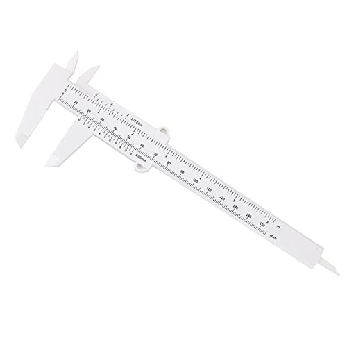 JINGYAN Nonius-Messschieber Tool Woodworking Metalworking Plumbing Model Making Plastic Vernier Caliper Aperture Depth Diameter Measure(White) von JINGYAN