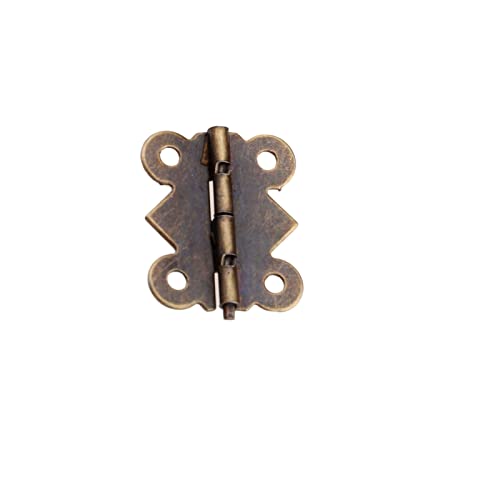 JINGYAN-Scharniere 100pcs Hinges With Screws Butterfly Style Butt Iron Hinges Rustic Bronze Vintage Wooden Jewelry Box von JINGYAN