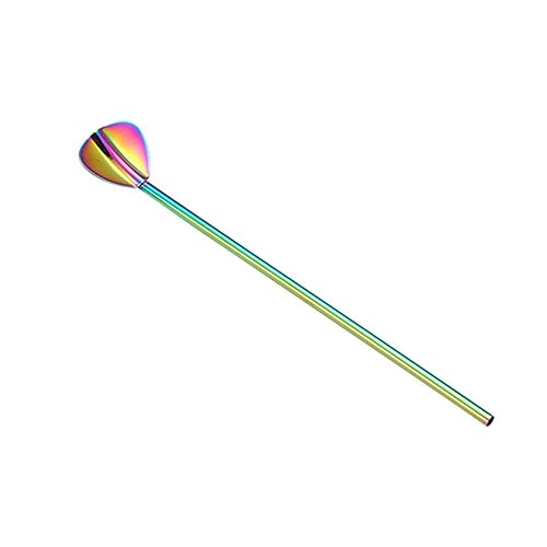 JINGYAN Schöpfkellen Spoons Drinking Straw Tea Tools Strainer For Coffee Juice Tea Scoop Stirring Spoon(Colorful) von JINGYAN