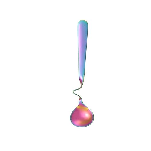 JINGYAN Schöpfkellen Teaspoon Coffee Mixing Spoon Sugar Dessert Ice Cream Scoop Tableware Kitchen(Colorful) von JINGYAN