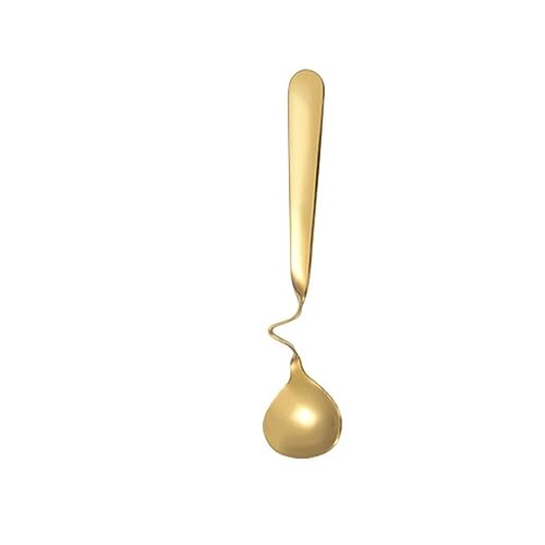 JINGYAN Schöpfkellen Teaspoon Coffee Mixing Spoon Sugar Dessert Ice Cream Scoop Tableware Kitchen(Gold) von JINGYAN