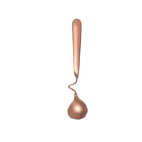 JINGYAN Schöpfkellen Teaspoon Coffee Mixing Spoon Sugar Dessert Ice Cream Scoop Tableware Kitchen(Rose gold) von JINGYAN