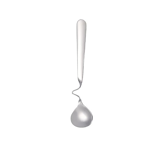 JINGYAN Schöpfkellen Teaspoon Coffee Mixing Spoon Sugar Dessert Ice Cream Scoop Tableware Kitchen(Silver) von JINGYAN