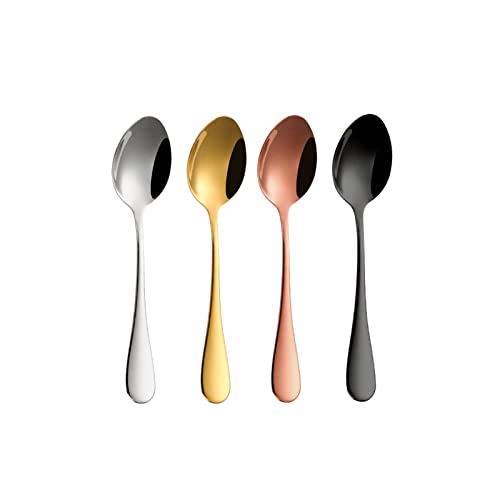 JINGYAN Teelöffel 1pcs Teaspoons Stainless Steel Coffee Spoon Set Ice Cream Cake Dessert Mini Afternoon Party Cutlery von JINGYAN
