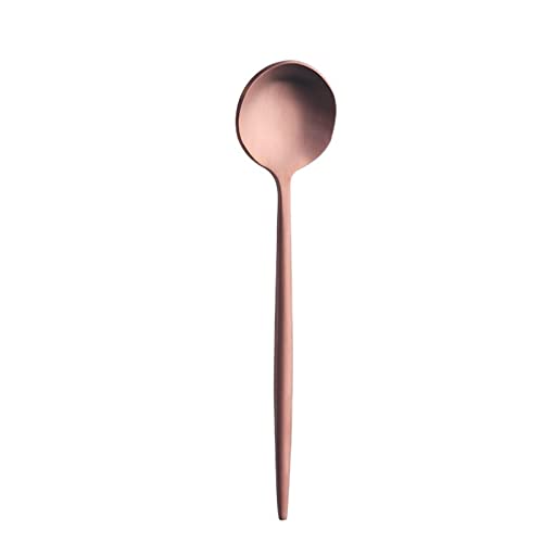 JINGYAN Teelöffel Colorful Portuguese Tea Spoons Stainless Steel Tableware Cutlery Unique Gold Small Dessert Spoon Silver Mini Coffee Scoop von JINGYAN