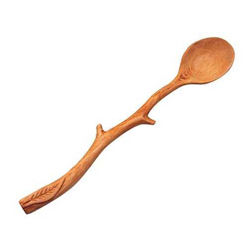JINGYAN Teelöffel Creative Beech Spoons Branch Shape Long Handle Scoop Coffee Stirring Spoon Soup Tableware von JINGYAN