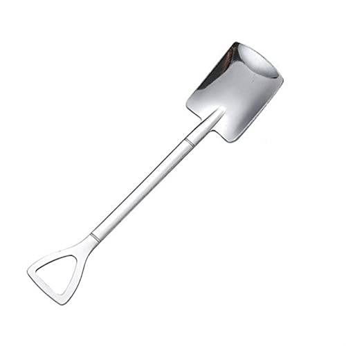 JINGYAN Teelöffel Creative Food-Grade Stainless Steel Coffee Ice Cream Spoons Shovel Shape Multi-Color Long Handle Teaspoons Kitchen Tool von JINGYAN