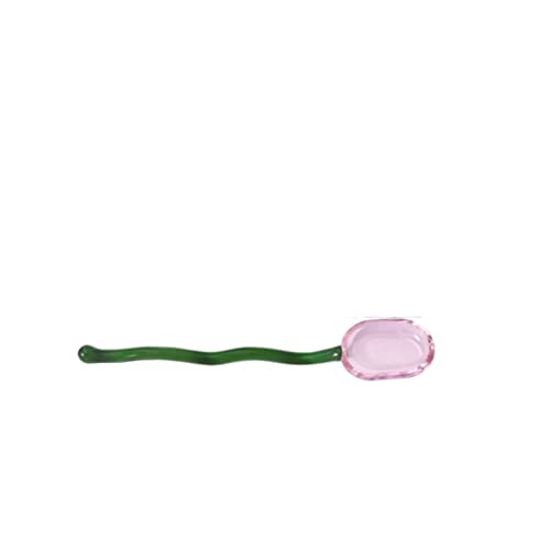JINGYAN Teelöffel Glass Spoon Dessert Teaspoon Household Cute Creative Rice Coffee Tableware Gift Tea Spoons for Ice Cream von JINGYAN