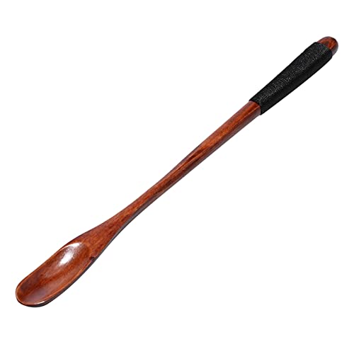 JINGYAN Teelöffel Long Handle Flower Tea Spoon Wrapped Wooden Wood Winding for Kitchen von JINGYAN