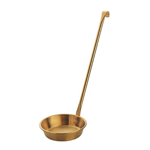 JINGYAN Teelöffel Long Handle Stainless Steel Round Meat Pie Spoon Fried Food Ladle Serving Kitchen von JINGYAN