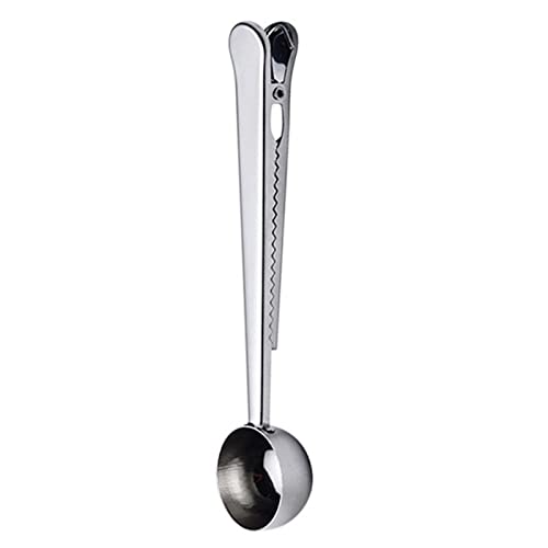 JINGYAN Teelöffel Multifunction Stainless Steel Coffee Scoop With Clip Tea Measuring Cup Ground Spoon JINGYAN Teelöffel Multifunction Stainless Steel Coffee Scoop With Clip Tea Measuring Cup Ground Spoon von JINGYAN